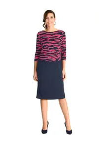 Платье 2-в-1 из коллекции HERMANN LANGE, однотонная юбка, с графическим узором Hermann Lange Collection, розовый