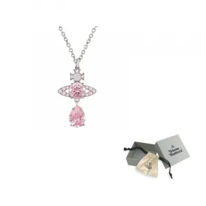 Vivienne Westwood Латунное ожерелье Women's Platinum/Milk Pink