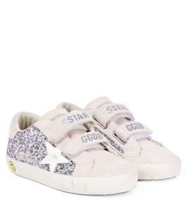 Старомодные кроссовки с блестками и замшей Golden Goose Kids, Silver/Pink/White/Gray