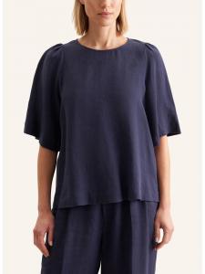 Seidensticker Льняная блузка темно-синего цвета