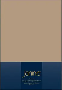 Простыня на резинке Janine Design из эластичного джерси (для кроватей с пружинным блоком) TOPPER 5001, цвет нуга, размер 100x200 см Original Janine