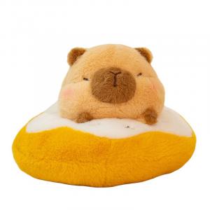 Десертный капибара Реалистичные игрушки животные плюшевые куклы высота 23 см LOGISTAR, желтый