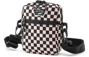 Vans Нейлоновая наплечная сумка через плечо унисекс розовая, Black Pink Checkerboard