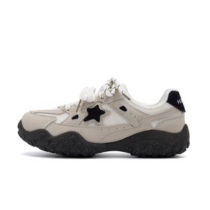 HUANQIU Женские повседневные низкие кроссовки на платформе из синтетической кожи и текстиля