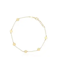 Браслет-Цепочка с золотым диском, 14-каратное золото The Lovery, gold