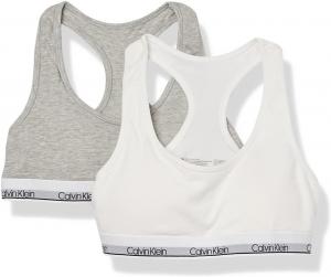 Бюстгальтеры-бралетты Calvin Klein Girls Modern, упаковка и поштучно, Classic White/Heather Grey