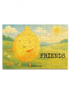 Mr. & Mrs. Panda Головоломка «Лучшие друзья» с лимонным рисунком и надписью белого цвета