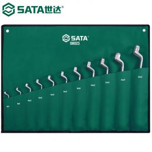 SATA 08023 Набор гаечных ключей, двойной ключ со звездой сливы, набор инструментов, тупой ключ, хромованадиевая сталь, набор из 11 предметов, 6-32 мм