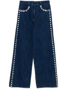 Forte Forte прямые брюки с пуговицами, синий