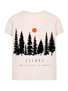 Женская футболка Box Tee Escape Discover the World Forest в розовом цвете F4NT4STIC