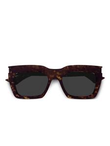 Saint Laurent Eyewear square-frame солнцезащитные очки, коричневый