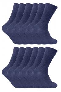 Неэластичные очень широкие диабетические носки для плохого кровообращения Sock Snob, синий