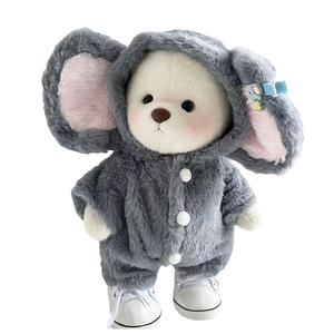 Плюшевая мишка Teddy Joint маленькая милая кукла Dolls and bears dance, серый/белый