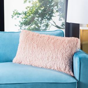 Подушка декоративная Safavieh Indoor / Outdoor Shag, 20x20 см, светло-розовый