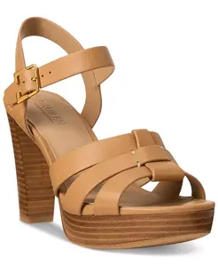 Женские босоножки Soffia с ремешком на щиколотке и открытой пяткой Lauren Ralph Lauren, коричневый/бежевый