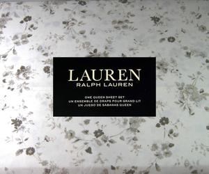 Ralph Lauren Простыни, комплект из 4 предметов, размер Queen (152x203 см), охлаждающие, 100% хлопок, гостиничное качество, глубокие карманы до 40 см, цвет серый Морской падуб