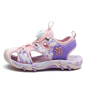 Сандалии детские, противоскользящие, с антиабразивным покрытием, с низким верхом для мальчиков и девочек BOBDOG, розовый/фиолетовый
