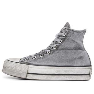 Кроссовки chuck taylor all star lift smoked canvas high top Converse, серый