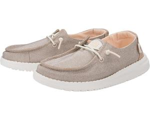 Кроссовки Hey Dude Kids Wendy Metallic Sparkle, цвет Rose Gold