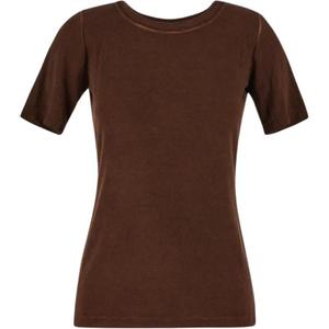 Футболка с ребристым воротником UMA WANG, коричневый