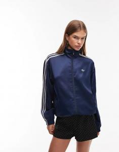 Сатиновая куртка Adidas Originals Firebird в цвете navy с блестками - эксклюзивно в ASOS