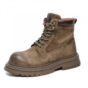 FAPAI Короткие женские ботинки мартина коричневые, цвет Brown