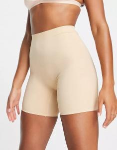 Бежевые шорты невзрачного силуэта Bye Bra со средней посадкой на талии