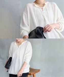 Вязаный свитер из сетчатой ткани со шнуровкой Journal Standard, цвет White