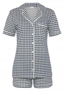 Короткий пижамный комплект s.Oliver, морской синий