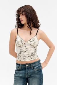 Топ BDG Urban Outfitters JE TAIME CAMI, Offwhite/Off-White