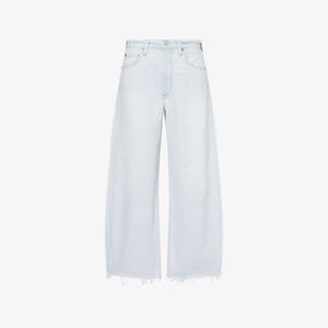 Джинсы Agolde с низкой посадкой, бело-голубой