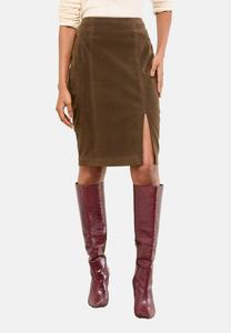 Юбка Lipsy Pencil skirt, Brown Faux Suede/Brown
