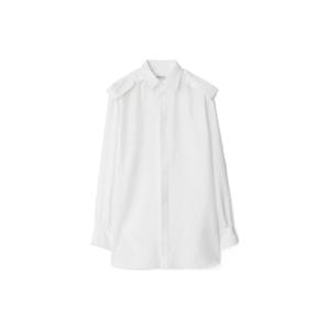 Шелковая рубашка с плечевой пуговицей Burberry, белый