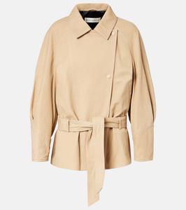 Кожаная куртка Баффи Nour Hammour, Beige Nubuck