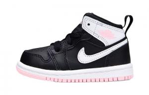 Кроссовки Jordan 1 Mid White Black Light Arctic Pink TD