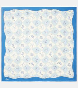 Шелковый платок Pia с принтом Alémais, синий