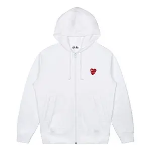Толстовка red zip up hoodie 'white' Comme Des Garcons Play, белый