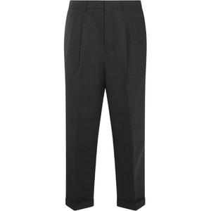 Ami Paris плиссированные брюки с зауженным низом AMIPARIS, серый