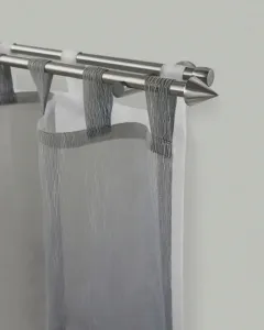 Карниз для штор GARESA "DIAMANT", 2 направляющие, желаемая длина, комплект для штор, выдвижной, конус, имитация нержавеющей стали, без колец 190 см, Ø16мм, цвет edelstahlfarben