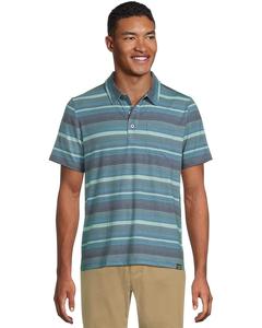 Поло L.L.Bean Everyday SunSmart Polo 2.0, Short-Sleeve, Stripe, цвет Iron Blue Stripe