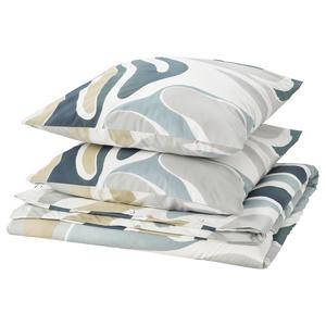 Пододеяльник и 2 наволочки, разноцветные, 240x220/80x80 см IKEA Mygglasvinge