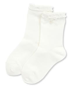 Хлопковые мерсеризованные носки с кружевной лентой (13–21 см)