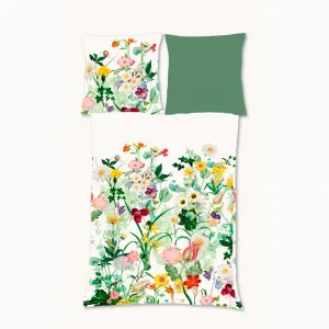 Двустороннее постельное белье цветное 1x 135x200 см + 1x 80x80 см Fleuresse