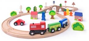 Деревянная фигура восемь железная дорога с мостом Woodyland