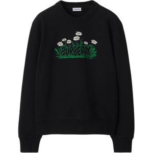 Свитшот с принтом логотипа Burberry, черный