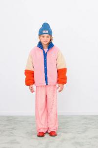 Детская куртка Polar Sherpa Color Block Tinycottons, темно-синий