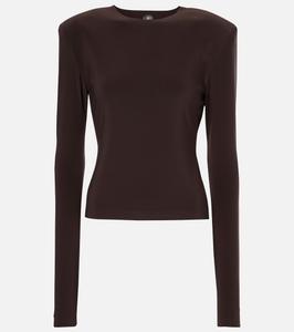 Джерси топ Norma Kamali, коричневый