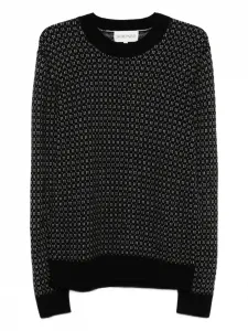 Свитер с геометричным узором Eric Bompard, черный