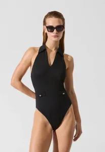 Купальник с детальной отделкой в виде воротника Karl Lagerfeld, Black