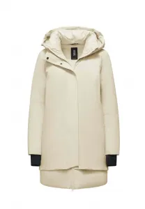 Длинное двухслойное зимнее пальто с капюшоном Bomboogie, White Swan
